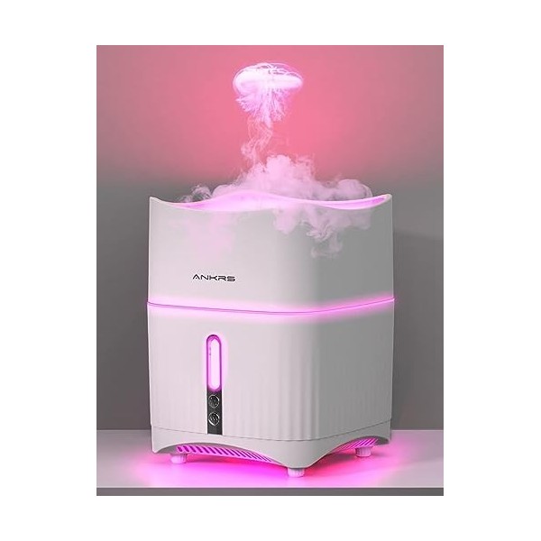 Diffuseur dhuiles Essentielles avec Lumière Effet Flamme, Ankrs Humidificateur dhuiles Essentielles 200ML, Diffuseur darôm