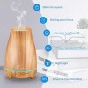 Diffuserlove Diffuseur dHuiles Essentielles Electrique 200ML Humidificateurs de Brume de Diffuseur dArôme de Grain de Bois 