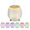 Mini Diffuseur dHuiles Essentielles 90 ML, CkeyiN Humidificateur à Ultrasons avec 7 Couleurs de Lumière, 2 Modes de Brume, D