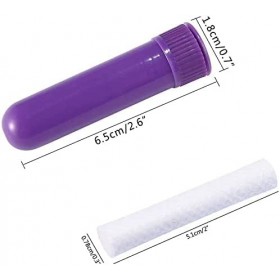 Tubes à Huile Essentielle,Inhalateur dHuiles Essentielles,Tubes Vides en Plastique 7PC Inhalateur Nasal Tubes Inhalateurs av