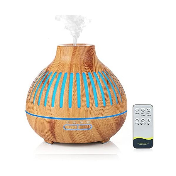 Czemo Diffuseur dHuiles Essentielles 400ML, Diffuseur de Parfum Electrique avec Télécommande Humidificateur Ultrasonique Dif