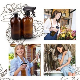 Glass Spray Bottles Kits, BonyTek Empty 12 10 ML Roller Bottles, 12 Amber Essential Oil Bottle 216oz,24oz,82oz with Labels f