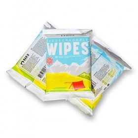 Bar-D Biodegradable Body Wipes with Tea Tree Oil & Aloe Vera - Refreshing Shower Wipes great for Camping, Hiking, Post Workou