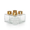 FrandyHouse Lot de 4 flacons diffuseurs carrés en verre - 8 cm de haut -100 ml - Accessoires de parfum à utiliser pour le bri