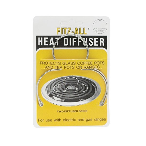 Harold Fitz-All Glass Tea Pot Electric Gas Range Stovetop Heat Diffuser, 2-Pack