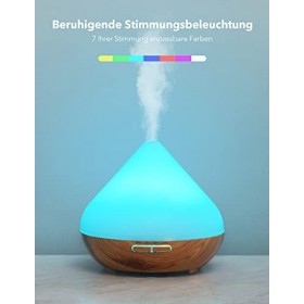 Diffuseur aromatique à ultrasons 300 ml - Aromathérapie - Humidificateur dair pour huiles essentielles - Humidificateur dam