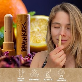 Lot de 3 stylos inhalateurs nasaux en bambou pour bricolage aromathérapie - Pour aromathérapie - Durable - Pour huiles essent