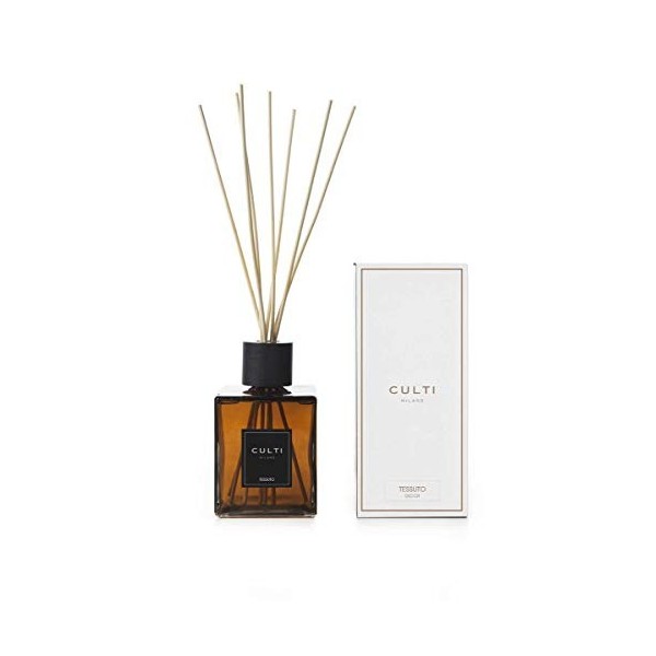Culti Milano Diffuseur de bâtonnets Decor 1000 ml | Parfum tissu, à la moelle, feuilles de châssis et musk
