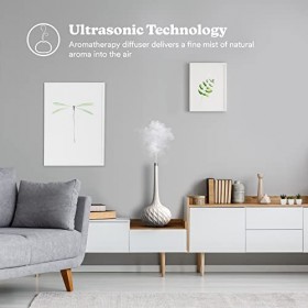 Ellia Harmony, Diffuseur d’Huiles Essentielles Ultrasonique, Arôme Naturel, Huiles Essentielles 100 % Pures, Humidifie l’Air,
