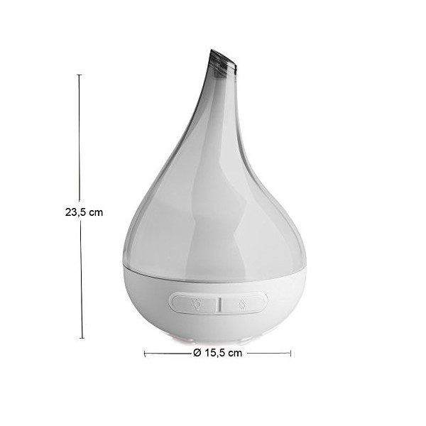 Diffuseur Bloom humidificateur électrique - pour Un Climat intérieur Agréable en Gris, H: 23,5 cm, Ø 15,5 cm