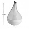 Diffuseur Bloom humidificateur électrique - pour Un Climat intérieur Agréable en Gris, H: 23,5 cm, Ø 15,5 cm