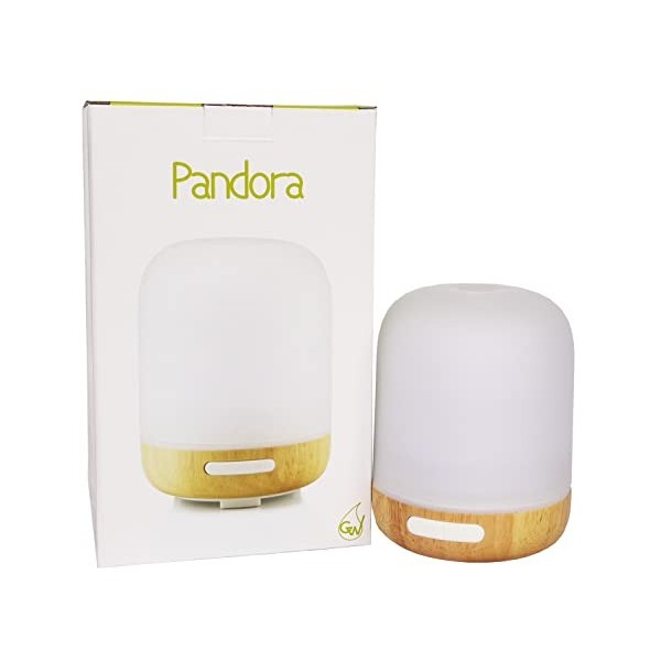 Gisa Wellness - Pandora - Diffusore dArômes et dHuiles Essentielles à Ultrasons - 200ml - pour Aromathérapie et Chromothéra