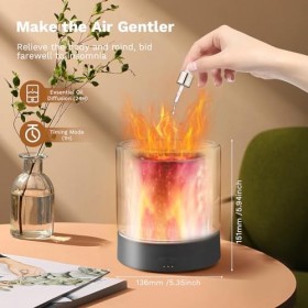 Uennm 300ML Diffuseur Huiles Essentielles, Ultrasonique Humidificateur Diffuseur Aromathérapie Diffuseur Darômes avec Effet 