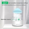 Lampe Pluie Humidificateur dair 450 ml, Diffuseur huiles essentielles, Rain-Cloud humidificateur avec 7 lumières LED de Coul