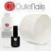 Pack Top Coat Shine UV 15 ml - Vernis top coat brillant pour ongles en gel/acrylique + Cleaner/dégraissant 100 ml + Lot de 50