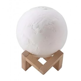 Retoo Diffuseur darômes pour huiles parfumées, Mini humidificateur à ultrasons Moon avec 2 Couleurs claires et réservoir de