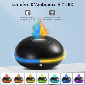 Diffuseur dhuiles Essentielles Humidificateur dAir avec Lampe LED 7 Couleurs Ultrasonique Diffuseur dArômes Parfum Maison 