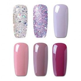Coffret vernis à ongles en gel de 8&nbsp;ml HNM, 6&nbsp;couleurs Combo, séchage sous UV LED, série Couleurs d’arts