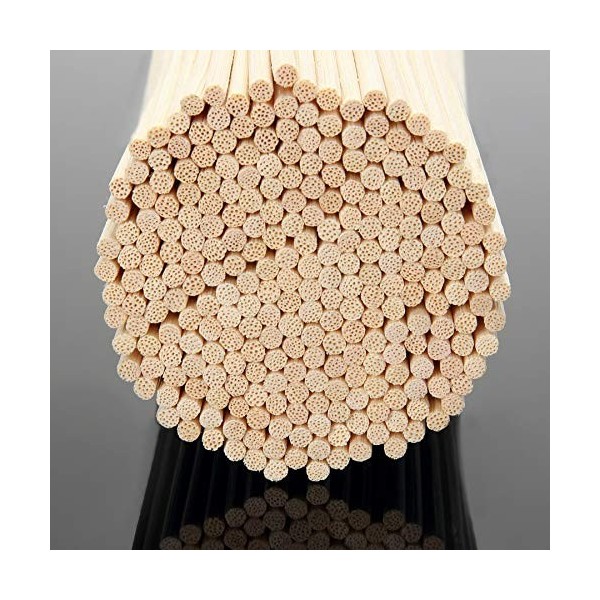 T&Cx Lot de 120 bâtonnets diffuseurs dhuiles essentielles en rotin naturel de 25 cm pour la maison, le bureau