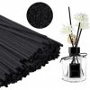 Bâtonnets de parfum dintérieur en rotin - 20 cm x 3 mm - Noir - Diffuseur darômes - Pour huiles essentielles - Fibres - Rec