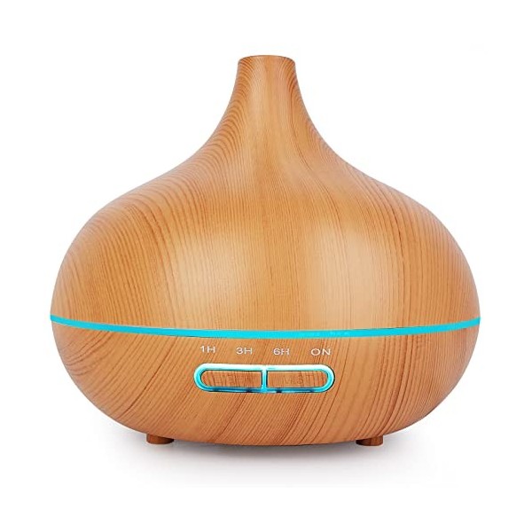 Diffuseur dhuiles essentielles 550 ml, humidificateur ultrasonique silencieux sans BPA avec lumière de 7 couleurs