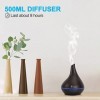 Diffuserlove 500ML Diffuseur dHuiles Essentielles Electrique Aromathérapie Humidificateur Vaporisateur dHuile Parfumée, LED