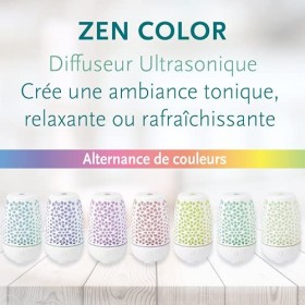 Phytosun Arôms - Diffuseur dHuiles Essentielles Ultrasonique Zen Color - Diffusion par Ultrasons - 3 modes de Diffusion - 7 