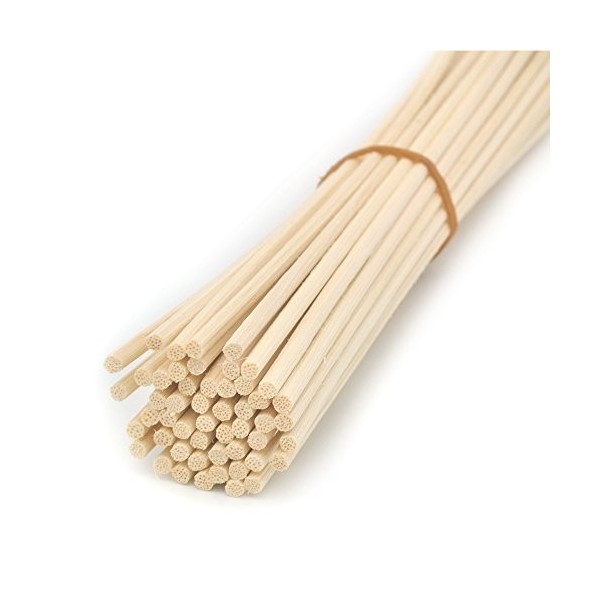 Ougual Bâtons de Remplacement de diffuseur à bâtonnets en rotin, Couleur Naturelle 30cm*3mm 