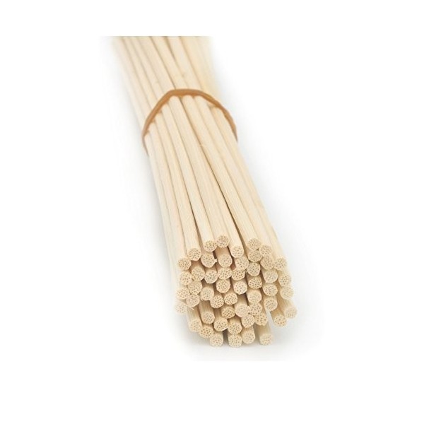 Ougual Bâtons de Remplacement de diffuseur à bâtonnets en rotin, Couleur Naturelle 30cm*3mm 