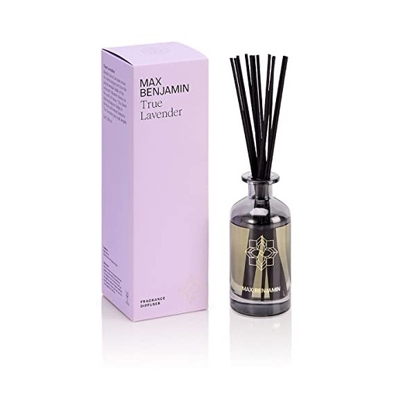 Max Benjamin True Lavender RB-D08 Diffuseur dhuiles parfumées 100 % pures Sans alcool
