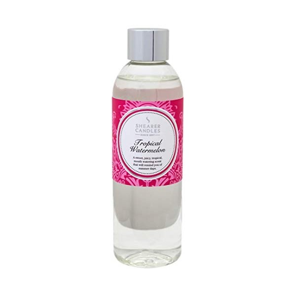 Shearer Candles Bougie parfumée 200 ML Tropical Pastèque Recharge pour diffuseur Roseau