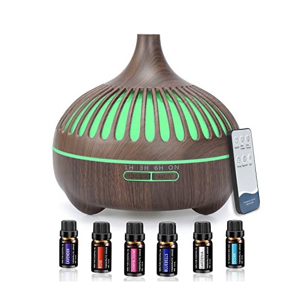 Diffuseur Huiles Essentielles, 550ML Huiles essentielles dair Diffuseur darôme, Diffuseur dArôme avec Télécommande7 Couleu