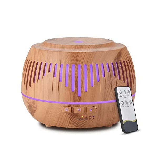 Diffuseur dHuile Essentielle 500ml, Humidificateur daromathérapie à Ultrasons à Arôme pour Maison, Bureau, Chambre, Arrêt A