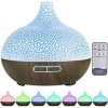 Purpledi Diffuseur dHuiles Essentielles,550ml Ultrasonique Humidificateur Diffuseur Aromathérapie Electrique avec Télécomman