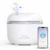 Etersky Diffuseur dHuiles Essentielles Connecté, 600ml Humidificateur dair Chambre Compatible avec Siri, Alexa et Google Ho