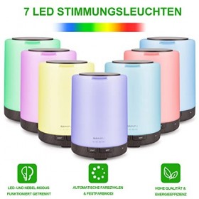 Diffuseur darôme, 300 ml, silencieux, humidificateur à ultrasons, diffuseur dhuiles parfumées, arrêt automatique sans eau, 