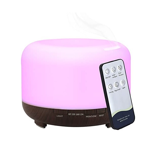 Hantoc Diffuseur dHuile Essentielle 450ml, Humidificateur daromathérapie Humidificateur daromathérapie à Ultrasons à Arôme