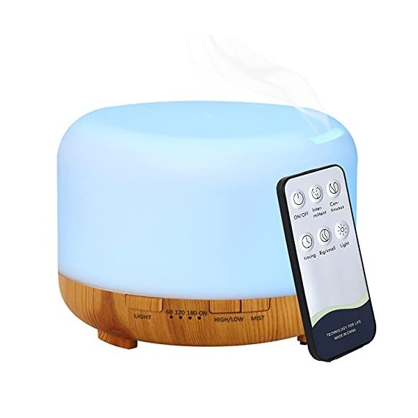 Hantoc Diffuseur dHuile Essentielle 450ml, Humidificateur daromathérapie Humidificateur daromathérapie à Ultrasons à Arôme