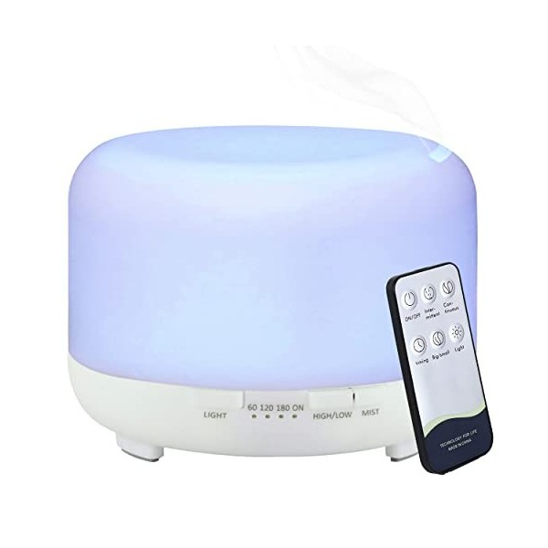 Hantoc Diffuseur dHuile Essentielle 450ml, Humidificateur daromathérapie Humidificateur daromathérapie à Ultrasons à Arôme