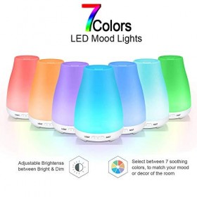 SaponinTree Diffuseur dHuiles Essentielles, 100ml Mini Diffuseur Ultrasonique Brume Fraîche Arôme Parfum Electrique Diffuseu