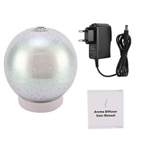 Omabeta Diffuseur Dhuiles Essentielles 100 ML 3D Feu dartifice en Verre Diffuseur Dhumidificateur Daromathérapie à Ultras