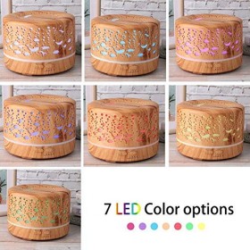 Diffuseur darôme dhumidificateur, humidificateur daromathérapie de diffuseur dhuiles essentielles Ultra silencieux à ultr