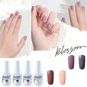 Kit de manucure semi-permanent Vishine - 36W SUN9C Professionnelle LED Lampe sèche ongles Lumière 4 Couleurs Vernis, Top Base