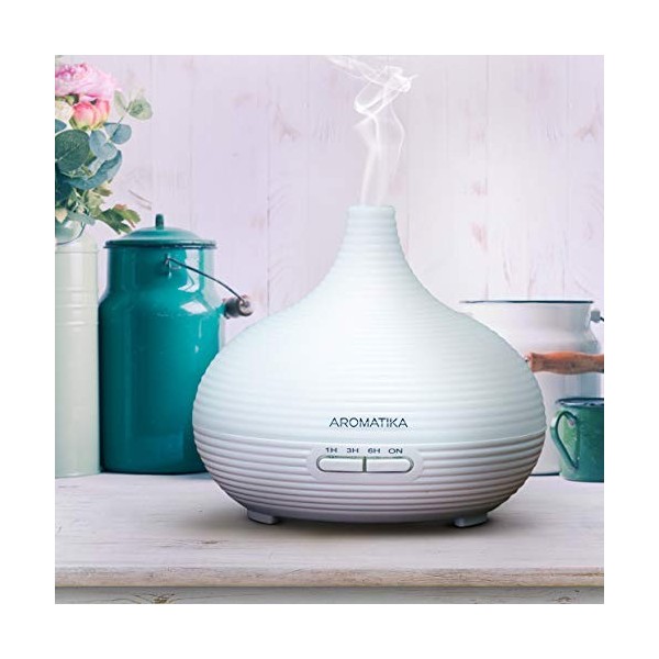 Diffuseur pour Huile Essentielle 300ml - Humidificateur Air - Aromathérapie Diffuseur - Couleurs à LED - Ultrasons Diffuseur 