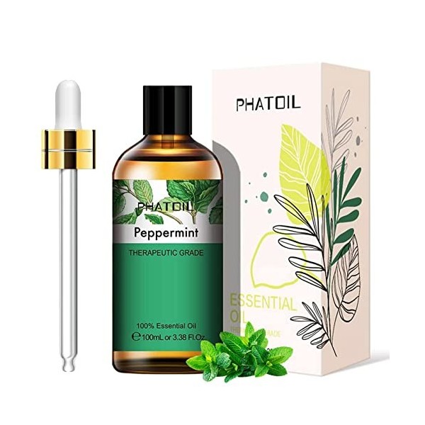 PHATOIL Huiles Essentielles de Citronelle 100 ml, Huile Essentielle dAromathérapie pour Diffuseurs Humidificateurs, Huiles d