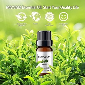MAYJAM Huile Essentielle Aromathérapie 6 x 10ml, Coffret Huiles Essentielles pour Diffuseur 100% Pure Naturelle, Huile Parfum