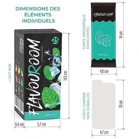 Flavouroom - Set Premium de 25 cartes mentholées | Carte mentholée pour un goût unique | Carte mentholée avec boîte pour cons