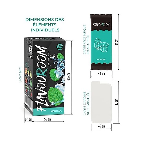 Flavouroom - Set Premium de 25 cartes mentholées | Carte mentholée pour un goût unique | Carte mentholée avec boîte pour cons