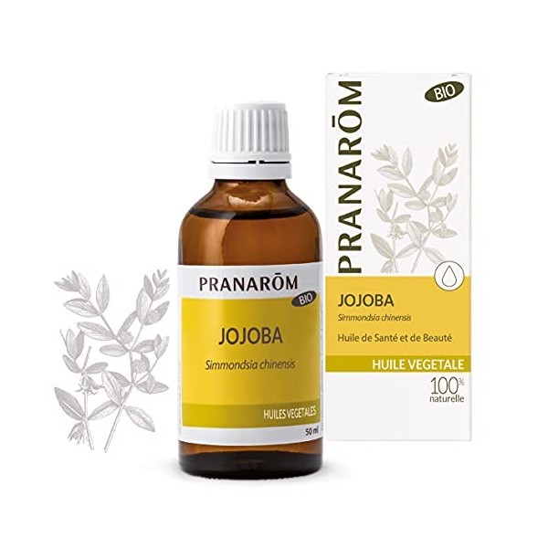 Pranarôm | Jojoba Bio Eco - Huile Végétale | Acides Gras Mono-Insaturés | 50 ml