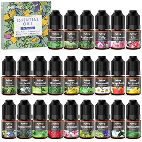 Kit Huile Essentielle, 24 Parfums DHuiles Essentielles Naturelles Pure pour Savons Bougies Parfumé, Huiles de Parfum pour Di